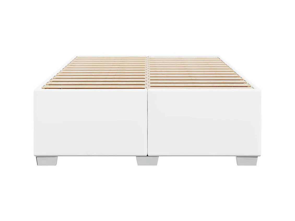 Cadre de lit sans matelas blanc similicuir