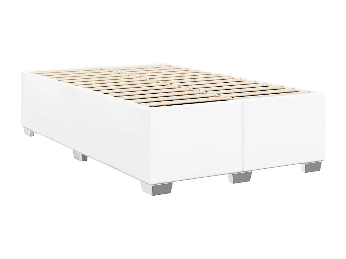 Cadre de lit sans matelas blanc similicuir