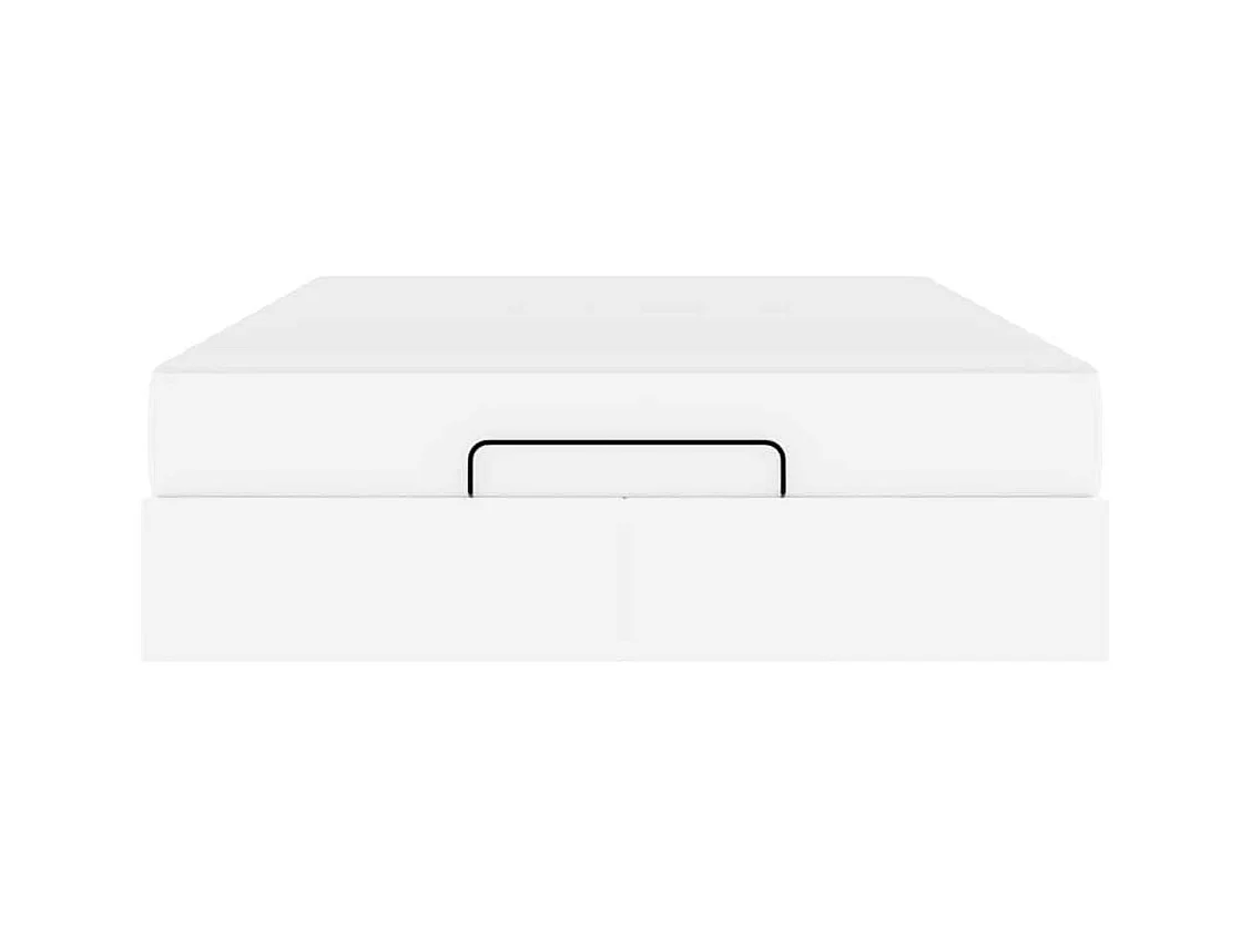 Estructura de cama con colchón Blanco puro 160 x 200 cm