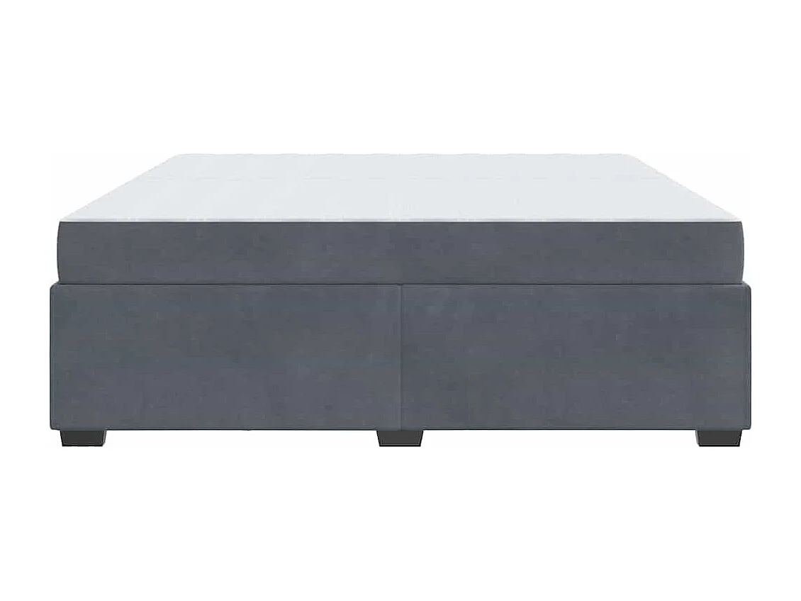 Bedframe met matras Donkergrijs 200 x 200 cm Fluweel