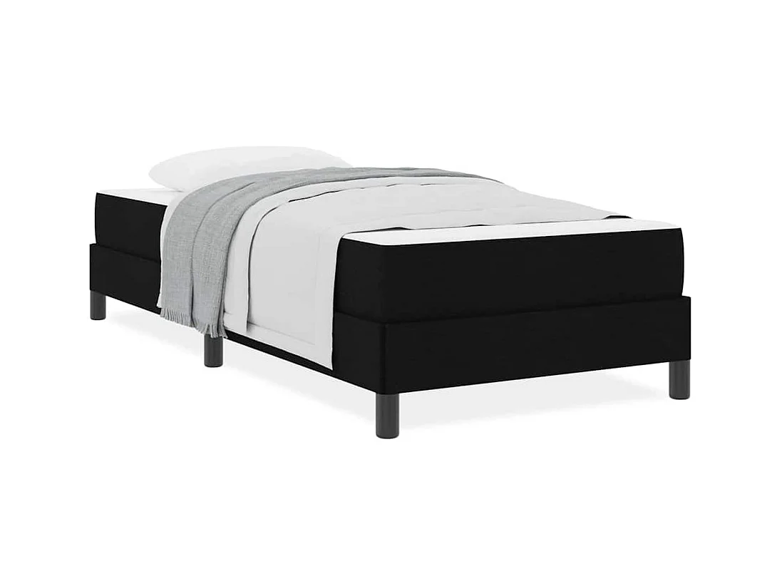 Cama Box com colchão Preto 90 x 190 cm tecido