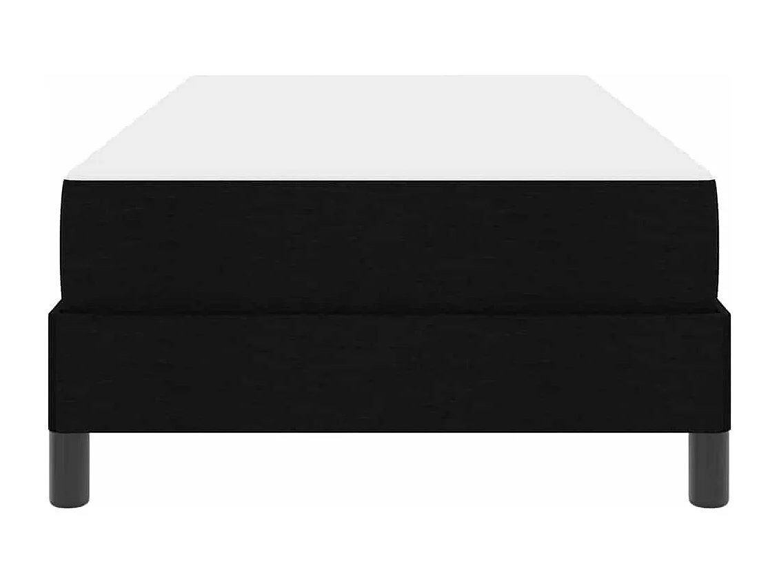Cama tipo Box Spring con colchón Negro 90 x 190 cm tela