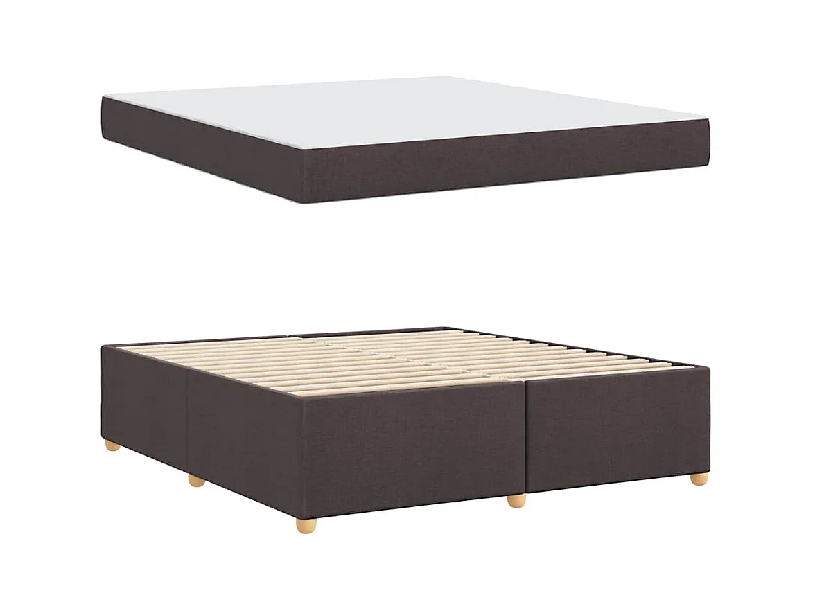 Estrutura da Cama Castanho escuro 180 x 200 cm tecido