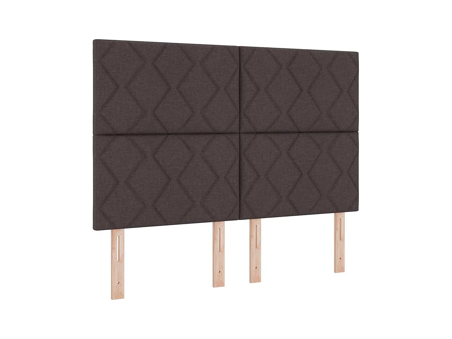 Cadre de lit avec matelas Marron foncé 140 x 200 cm tissu