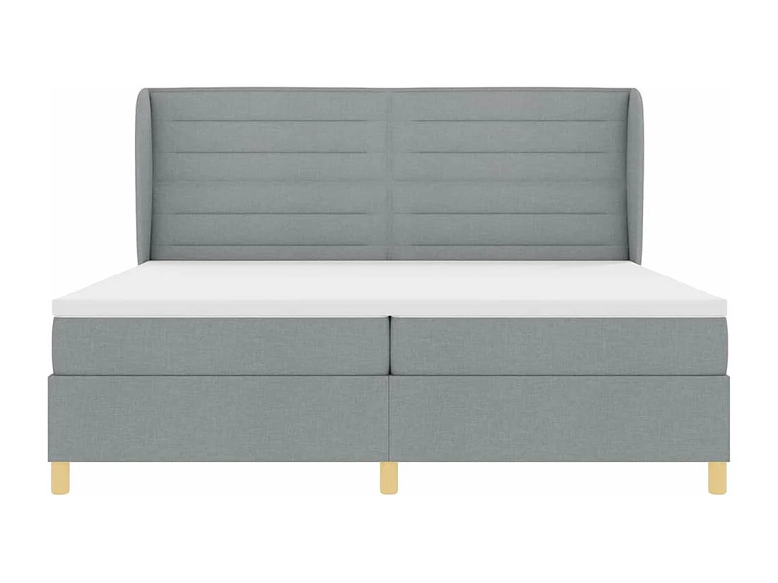Cadre de lit avec matelas gris foncé 90x190 cm Gris clair