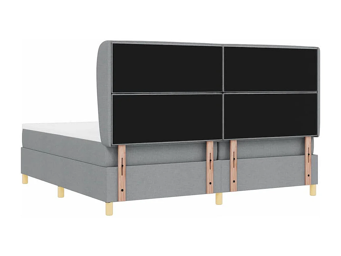 Cadre de lit avec matelas gris foncé 90x190 cm Gris clair