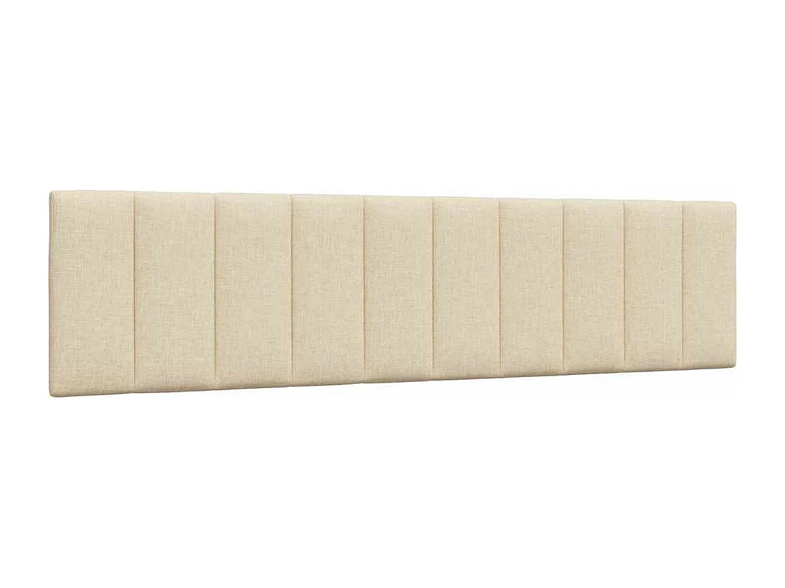 Cadre de lit avec matelas crème 200x200 cm tissu