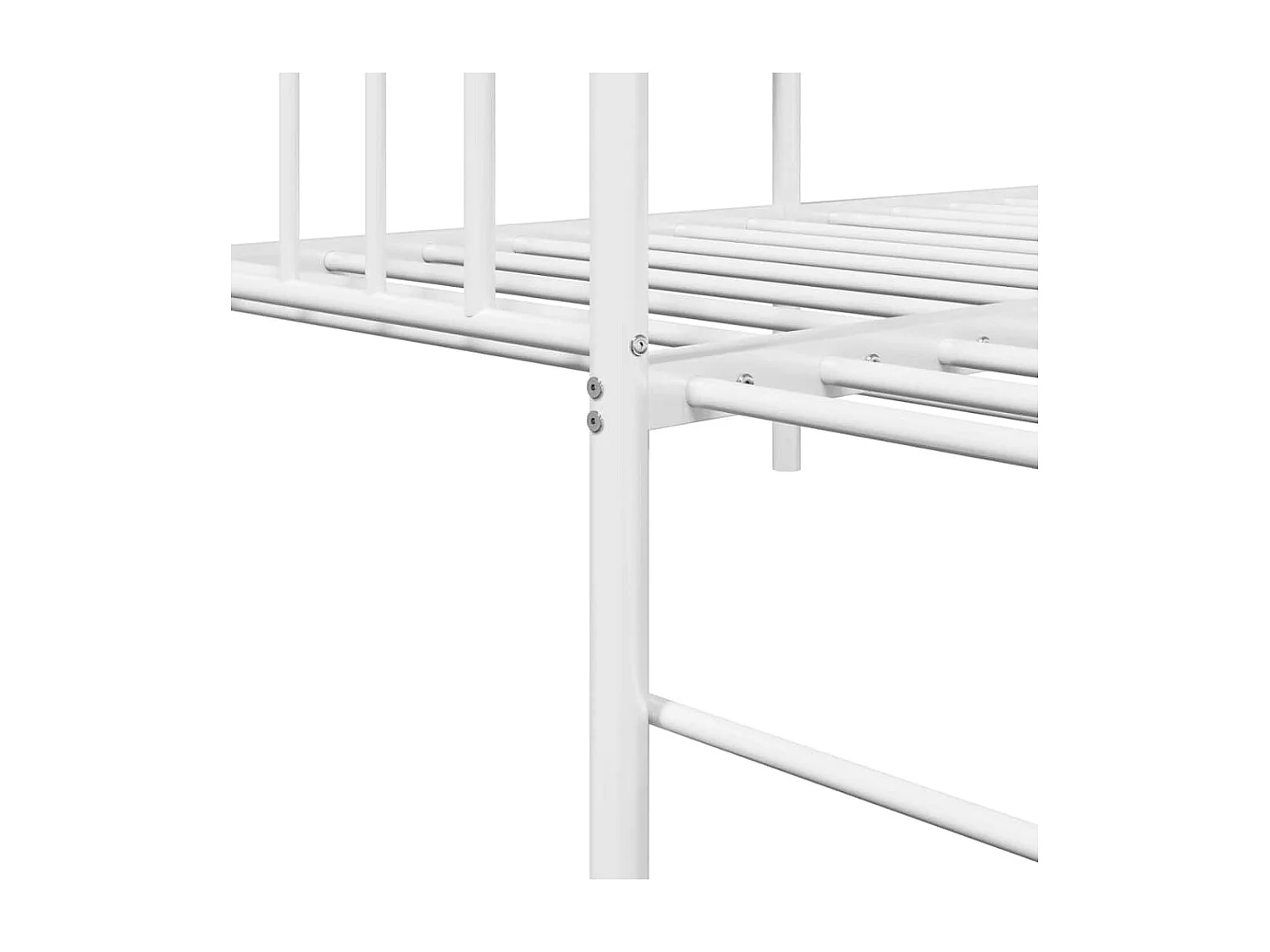 Cadre de lit de jour avec tête de lit Blanc 75 x 190 cm Acier