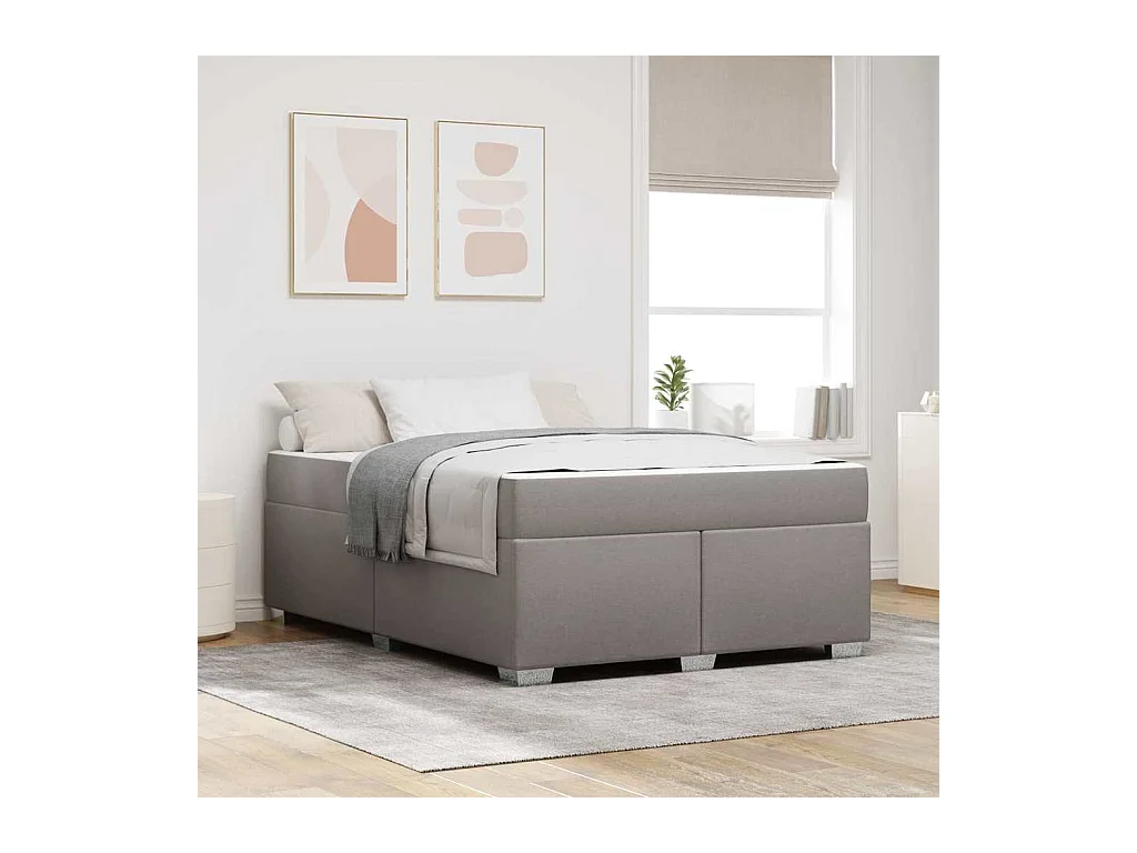 Cadre de lit Taupe 160 x 200 cm tissu