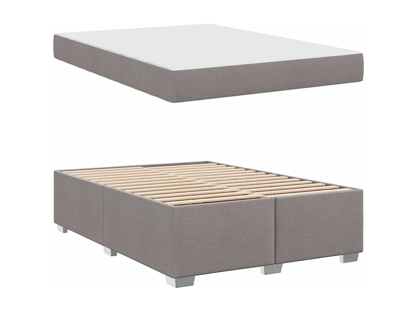 Cadre de lit Taupe 160 x 200 cm tissu