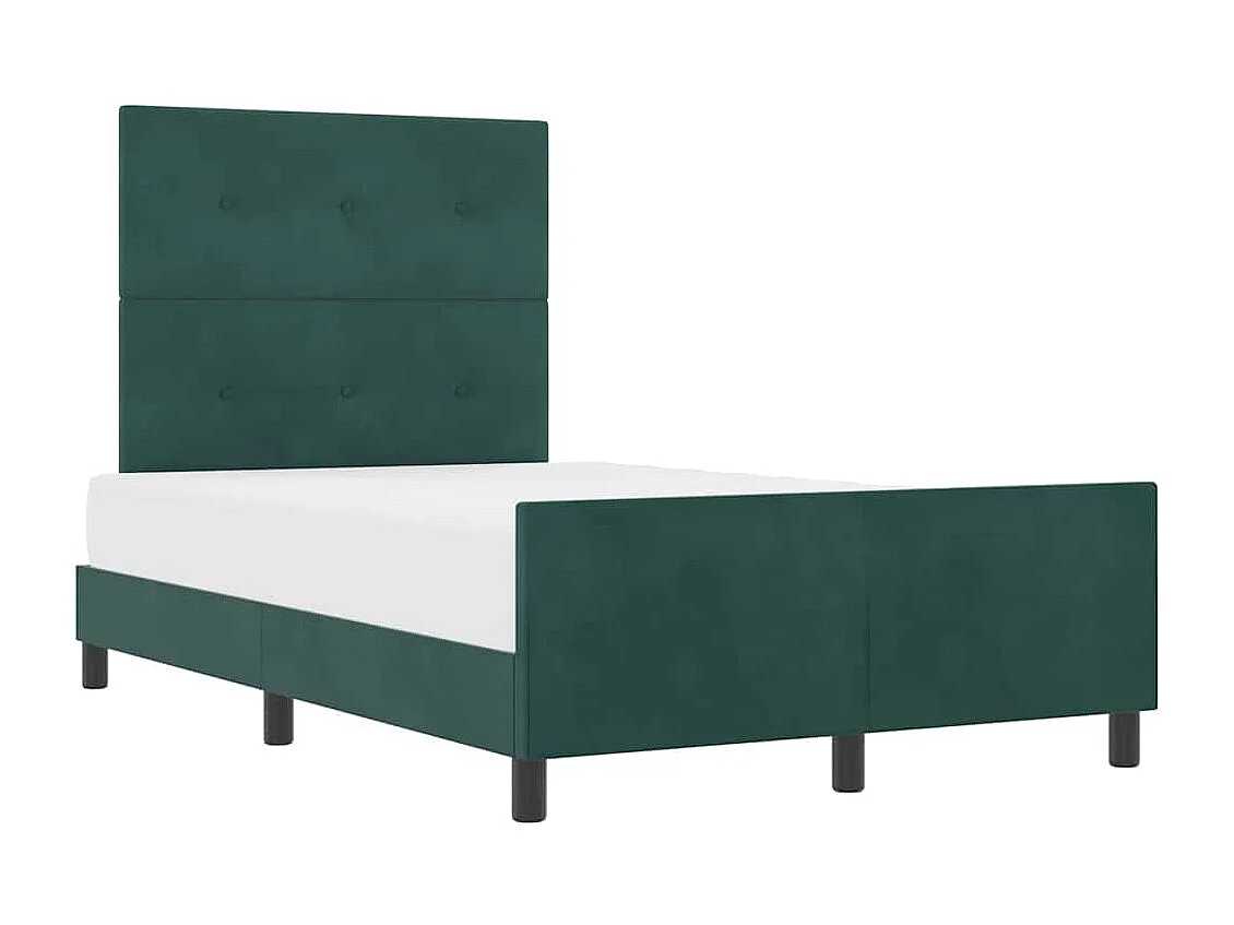 Estructura de cama Verde oscuro 120 x 190 cm Terciopelo