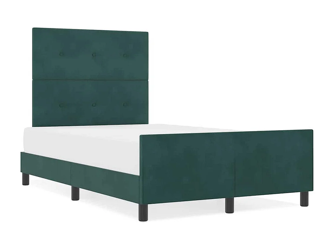 Estructura de cama Verde oscuro 120 x 190 cm Terciopelo