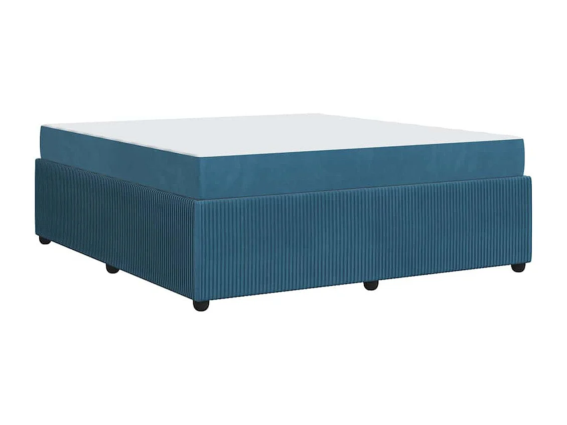 Bedframe met matras met matras Blauw 180 x 200 cm Fluweel