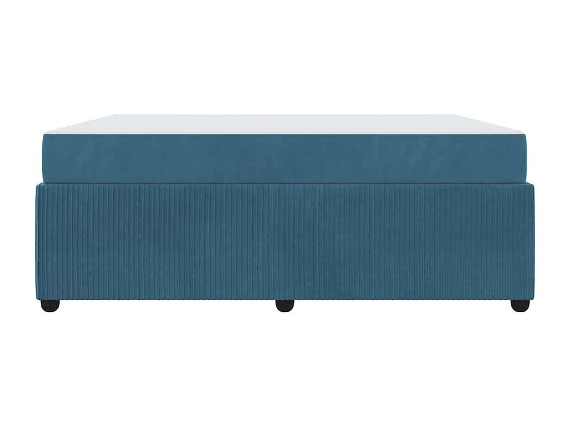 Bedframe met matras met matras Blauw 180 x 200 cm Fluweel