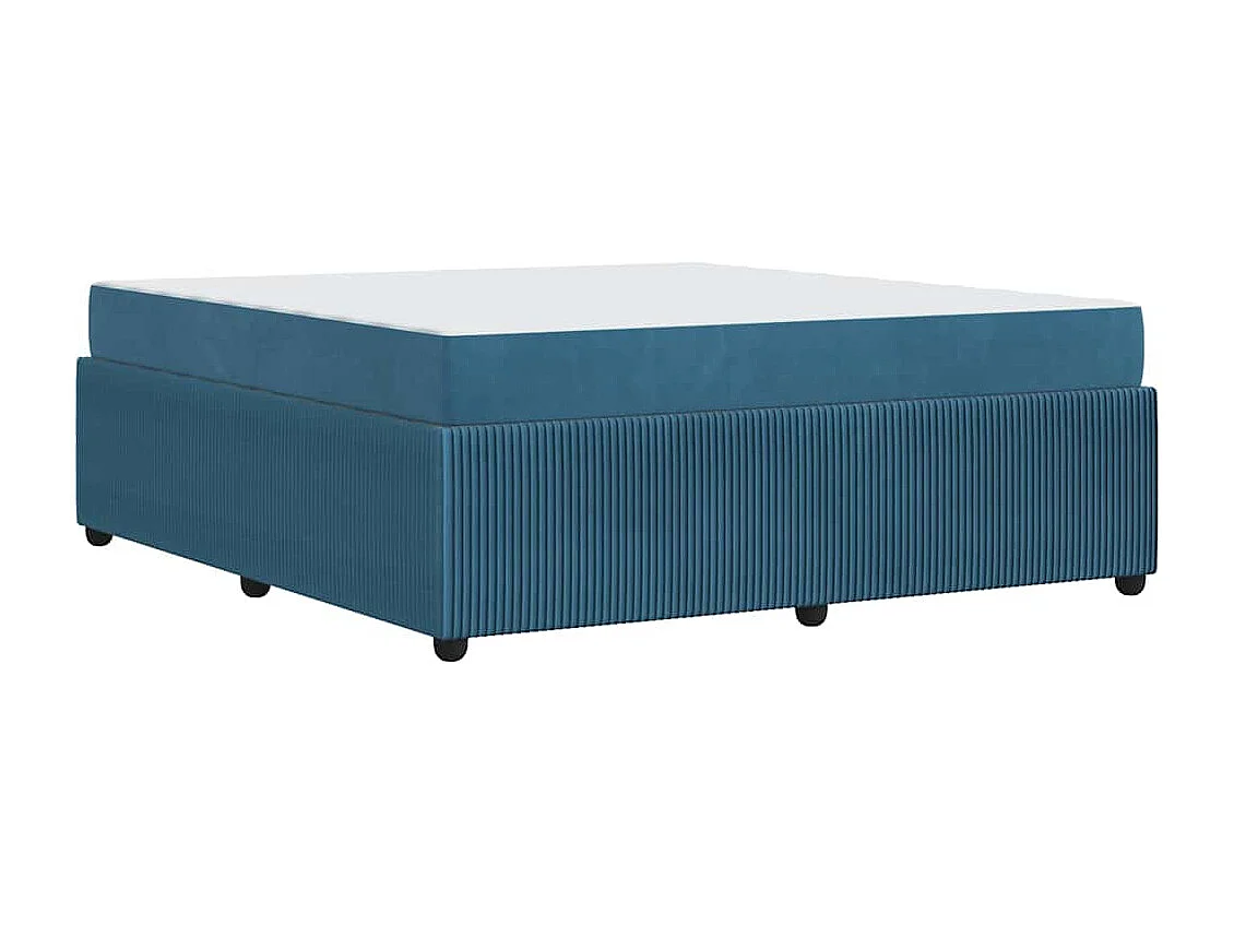 Bedframe met matras met matras Blauw 180 x 200 cm Fluweel