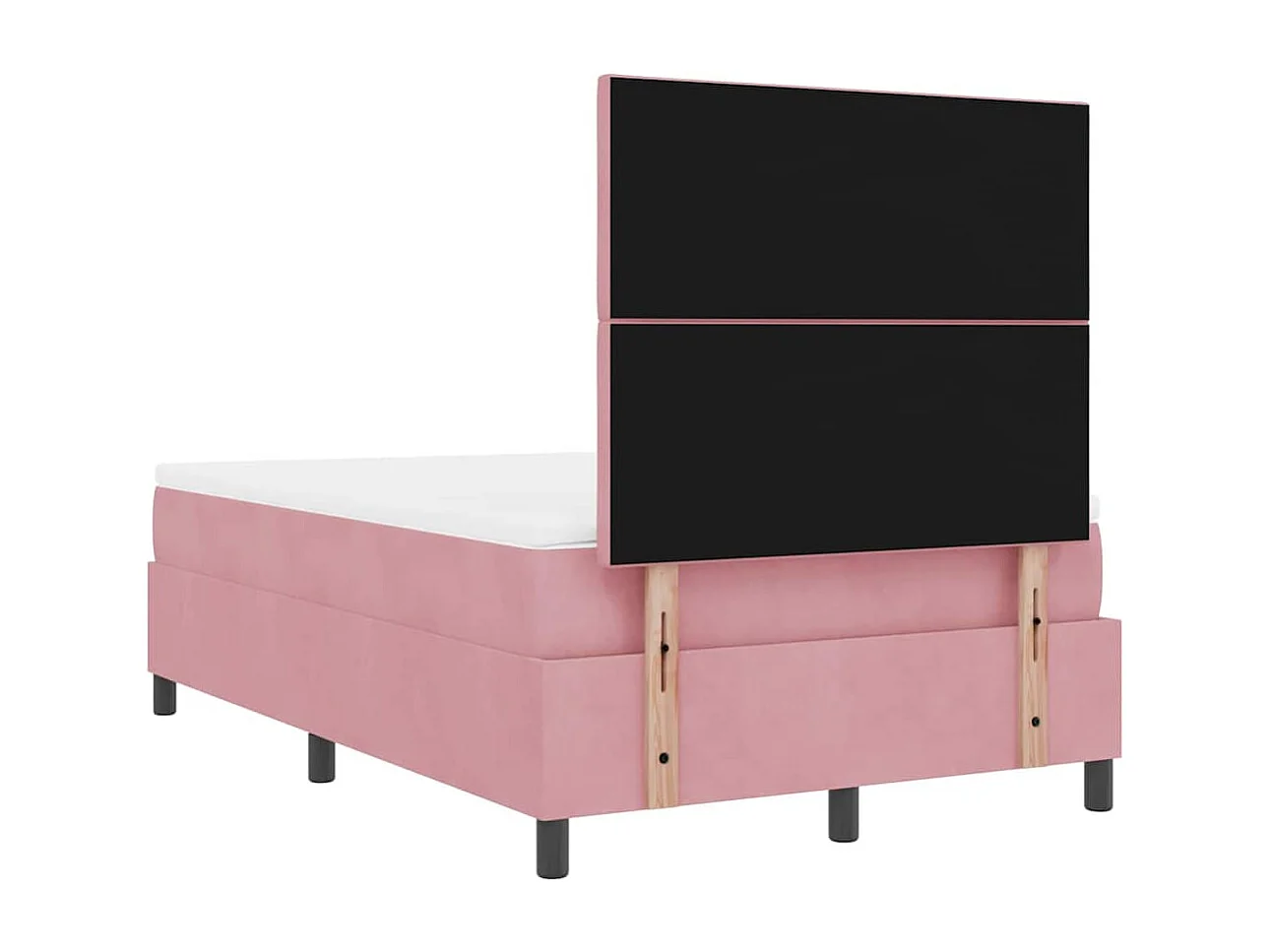 Cadre de lit avec matelas Rose 120 x 190 cm Velours
