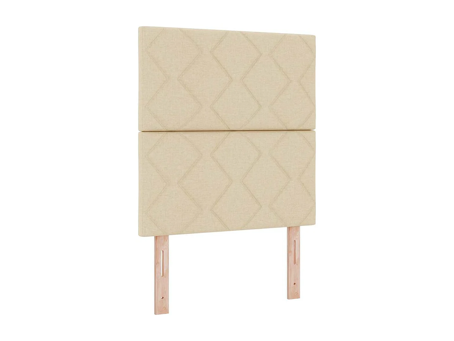 Estructura de cama con cabecera Crema 80 x 200 cm tela