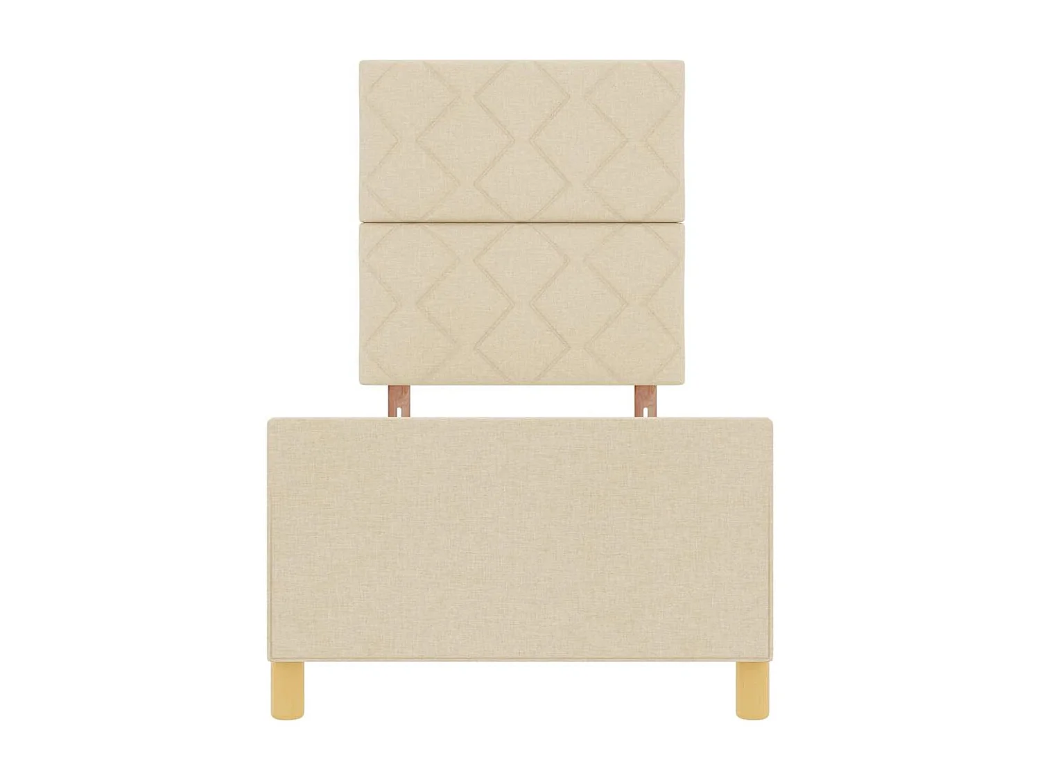 Estructura de cama con cabecera Crema 80 x 200 cm tela