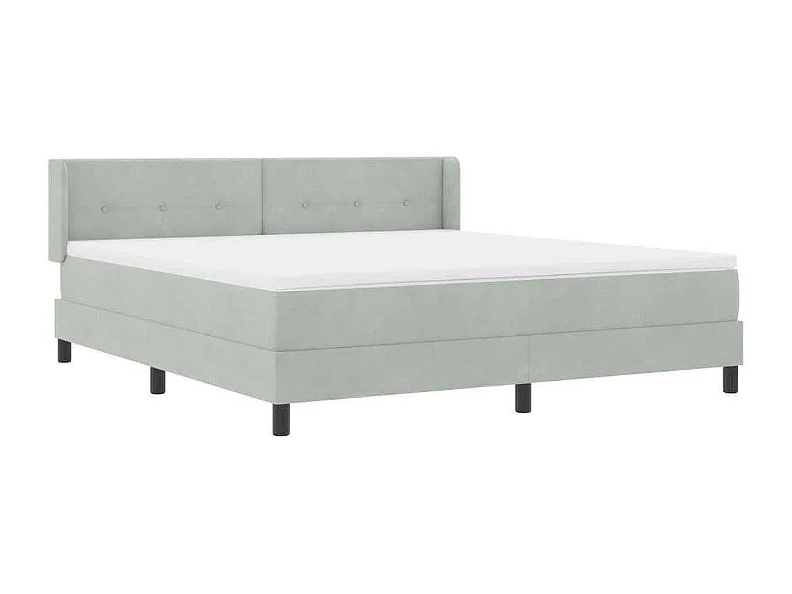 Cadre de lit avec matelas noir 100x200 cm en velours