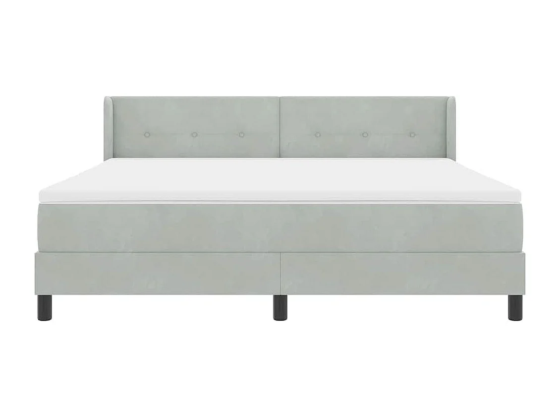 Cadre de lit avec matelas noir 100x200 cm en velours