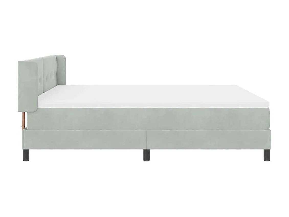 Cadre de lit avec matelas noir 100x200 cm en velours