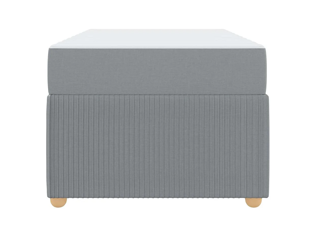 Estrutura de cama com colchão Cinzento-claro 90 x 200 cm tecido