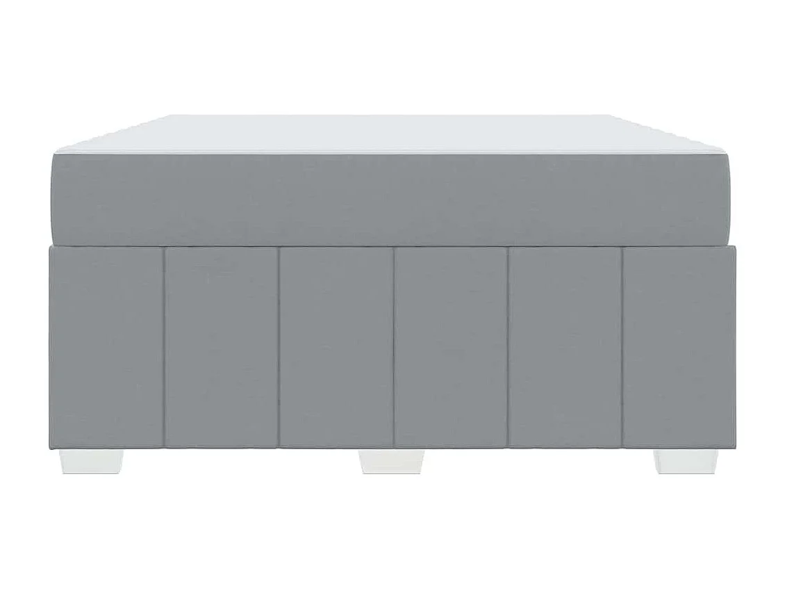 Cadre de lit avec matelas Gris clair 160 x 200 cm tissu