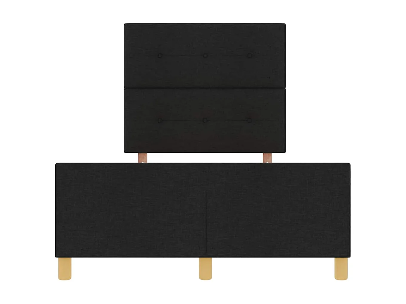 Estrutura da Cama com cabeceira Preto 120 x 200 cm tecido