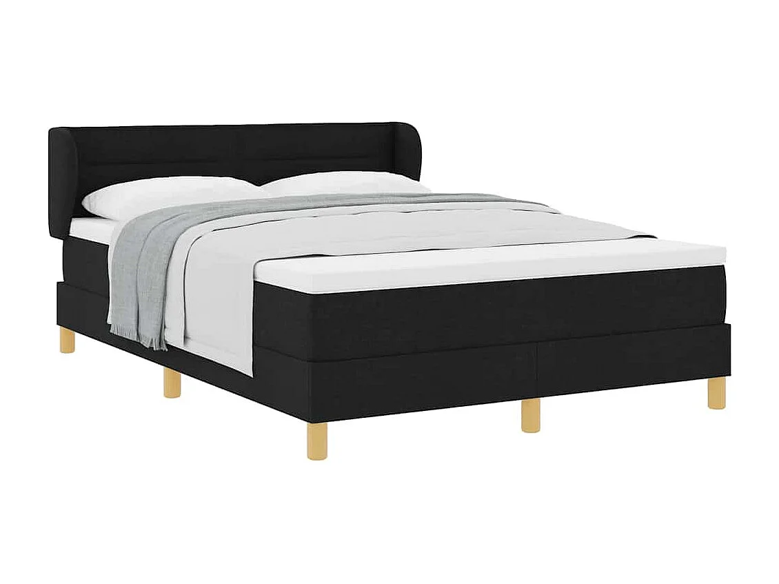 Cama Box com Colchão Creme 90x200 cm Fabrico Preto 140 x 200 cm