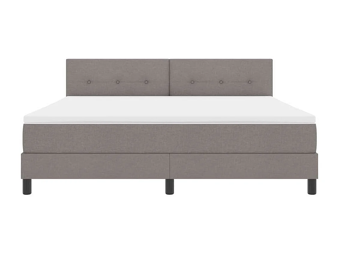 Cama box spring con colchón con colchón Taupé 180 x 200 cm tela