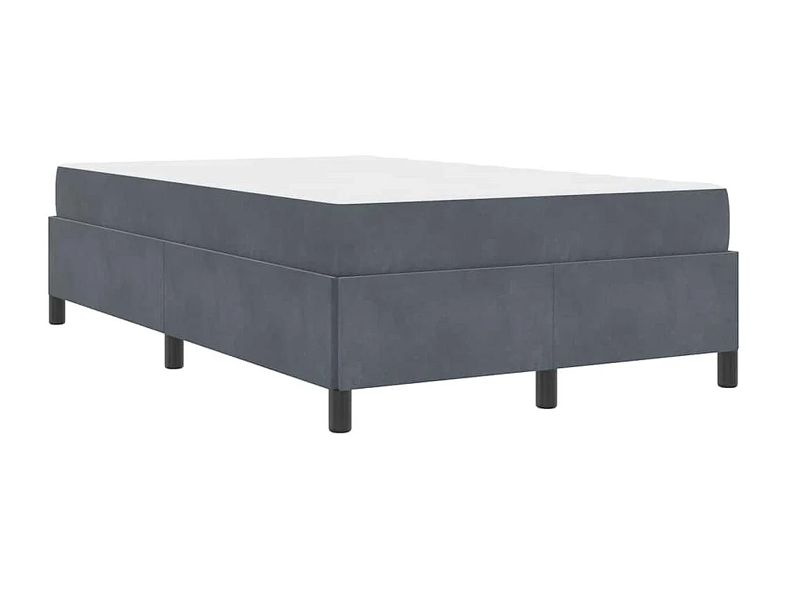 Estrutura da Cama Cinza escuro e Branco 120 x 190 cm Veludo