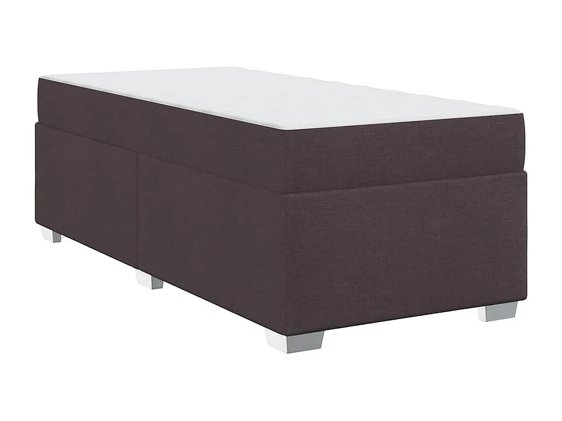 Estructura de cama Marrón oscuro 90 x 200 cm tela