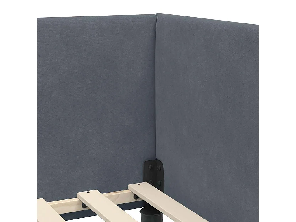 Estructura de cama en esquina Otro Gris oscuro 90 x 190 cm