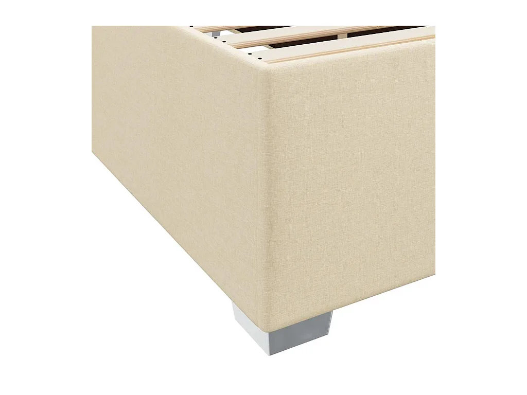 Cadre de lit Crème 100 x 200 cm tissu