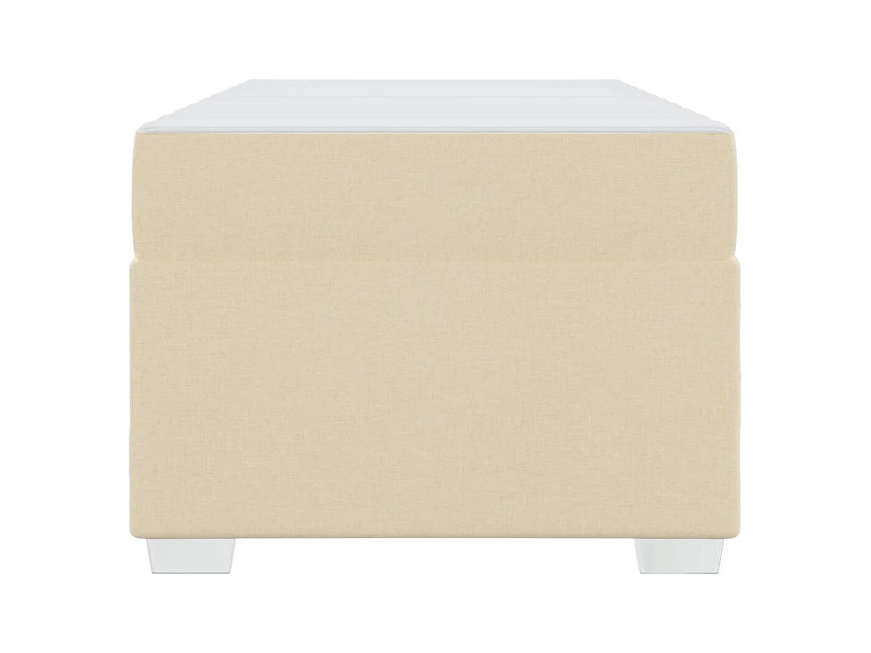 Cadre de lit Crème 100 x 200 cm tissu