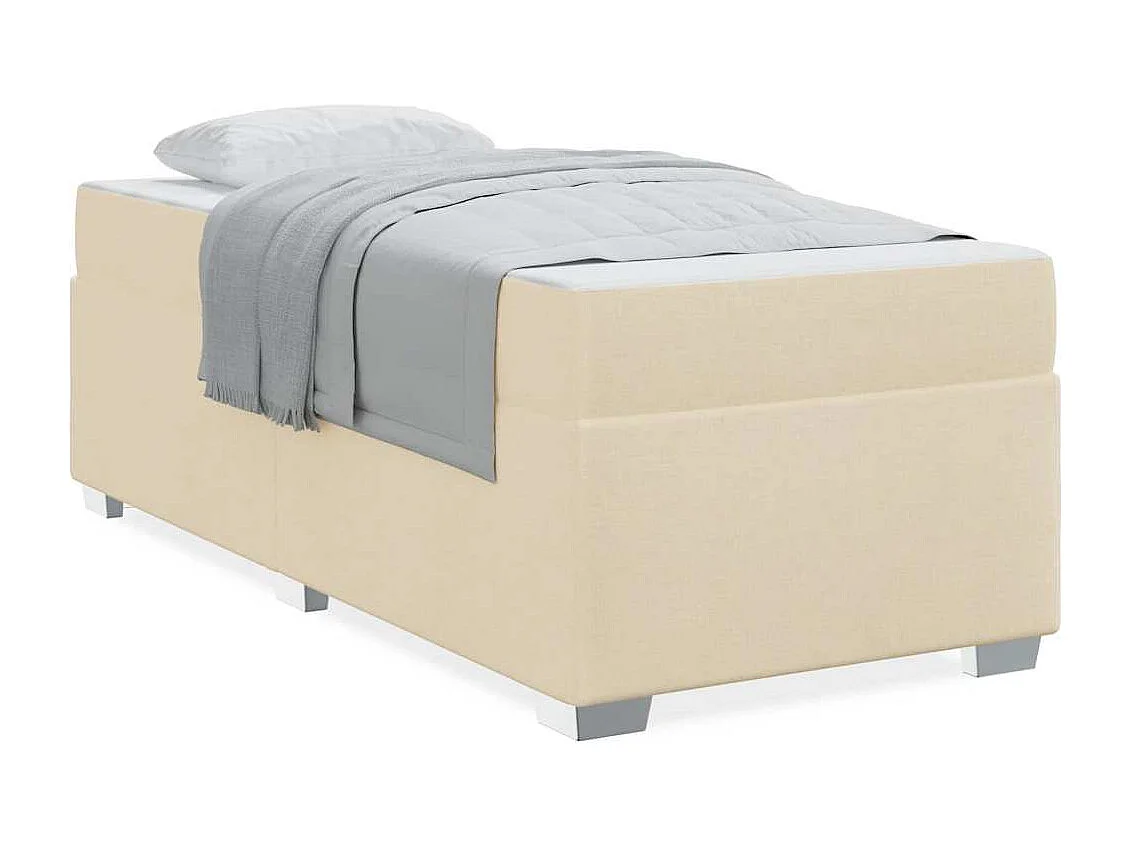 Estrutura da Cama Creme 100 x 200 cm tecido