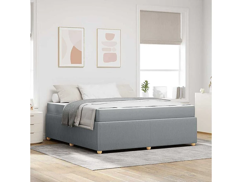 Estrutura de cama com colchão Cinzento-claro 180 x 200 cm