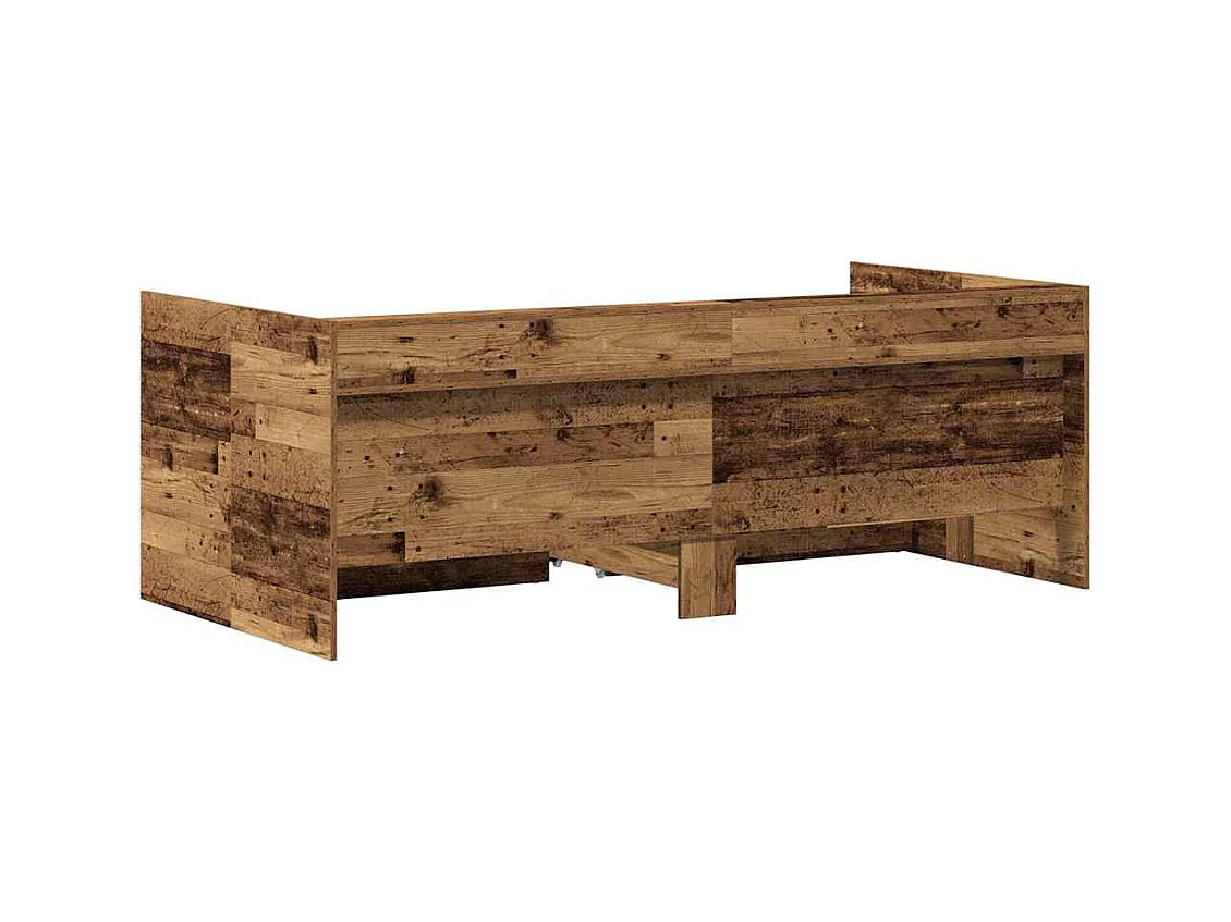 Cadre de lit de jour avec tiroirs Bois ancien 90 x 200 cm