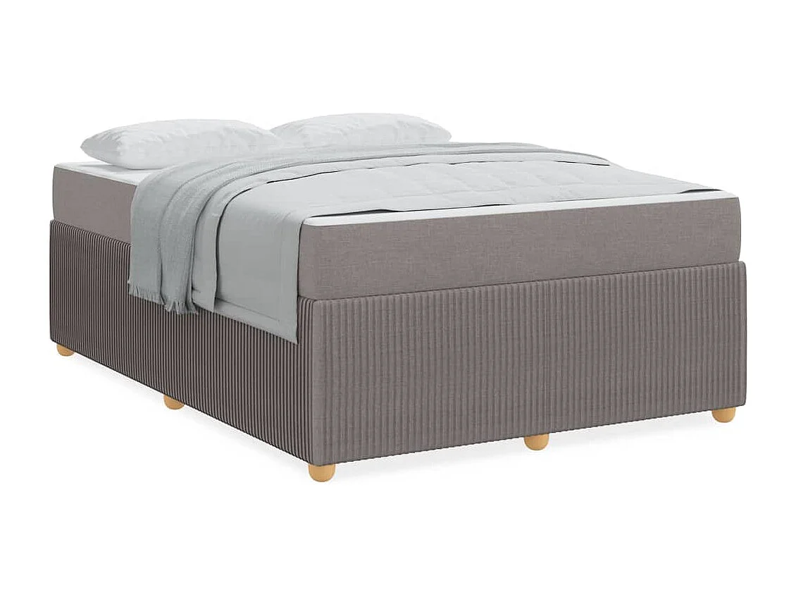 Bedframe met matras met matras Taupe 140 x 200 cm Stof