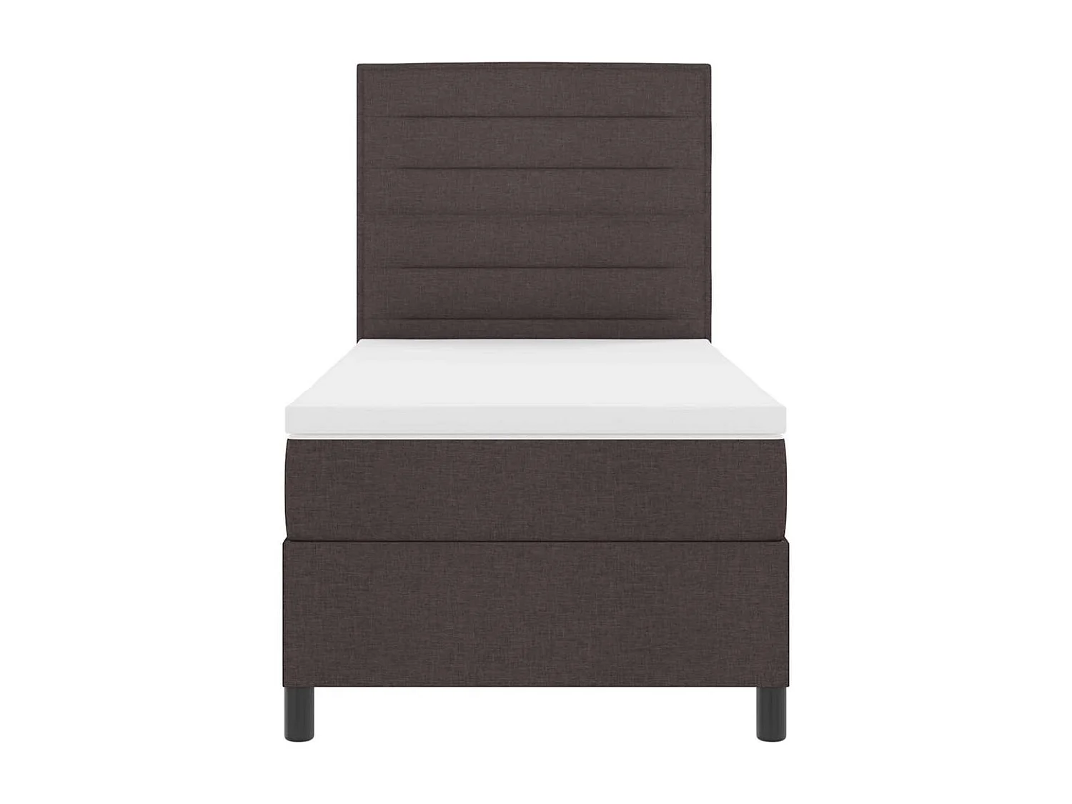 Cama Box com colchão Castanho escuro 90 x 200 cm tecido