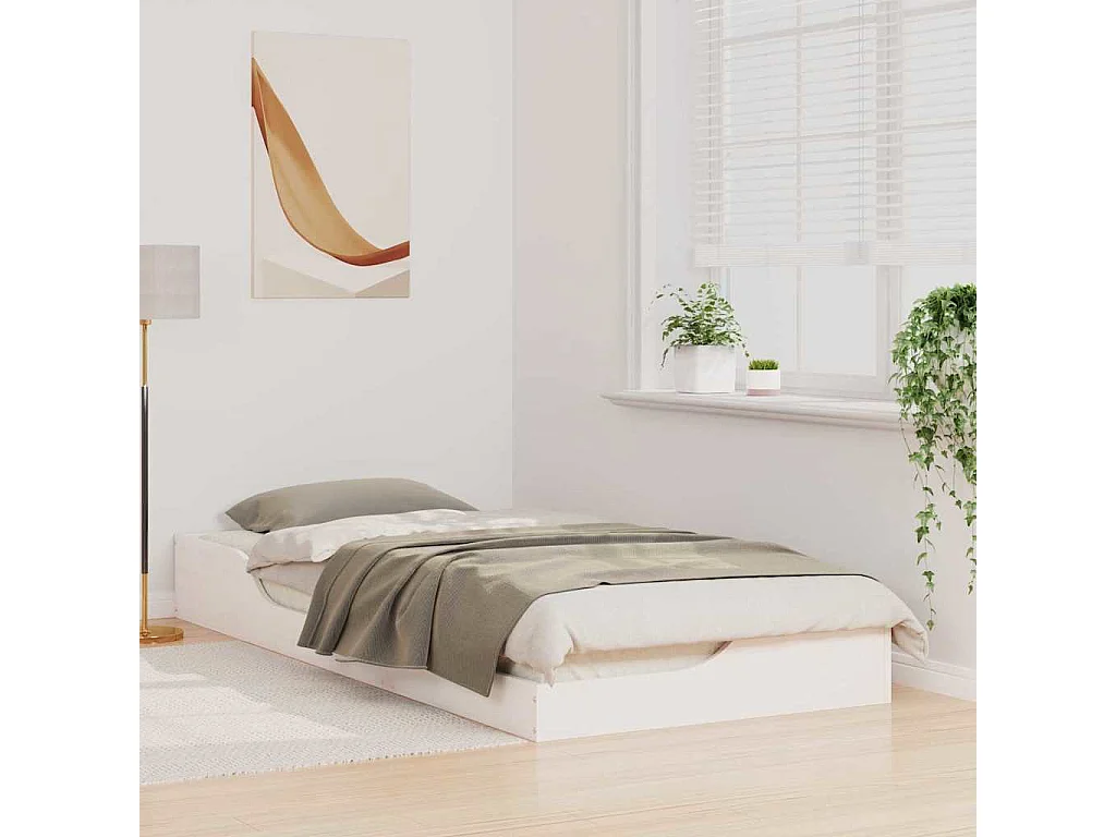 Estrutura de cama de chão Branco 80 x 210 cm