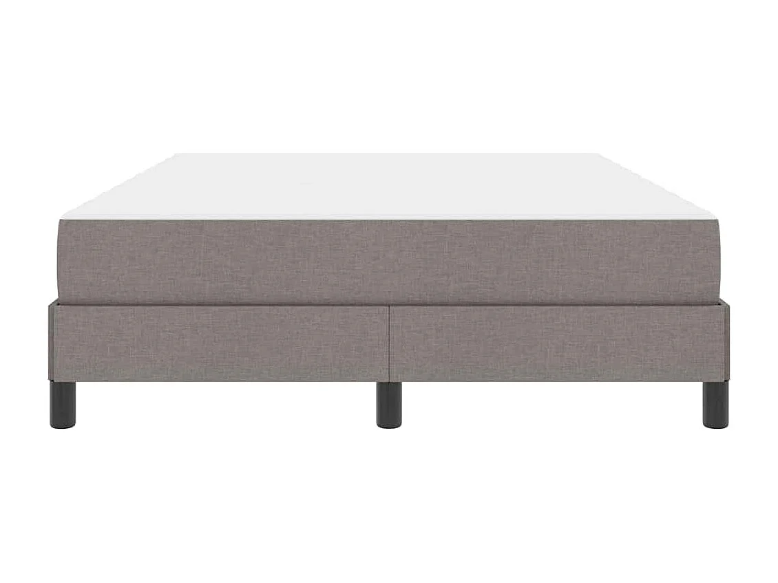 Cama tipo Box Spring con colchón Taupé 140 x 200 cm tela