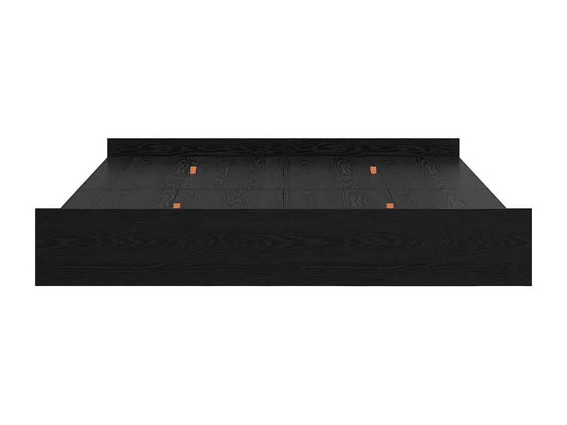 Cadre de lit avec rangement avec tiroir Chêne noir 180 x 200 cm