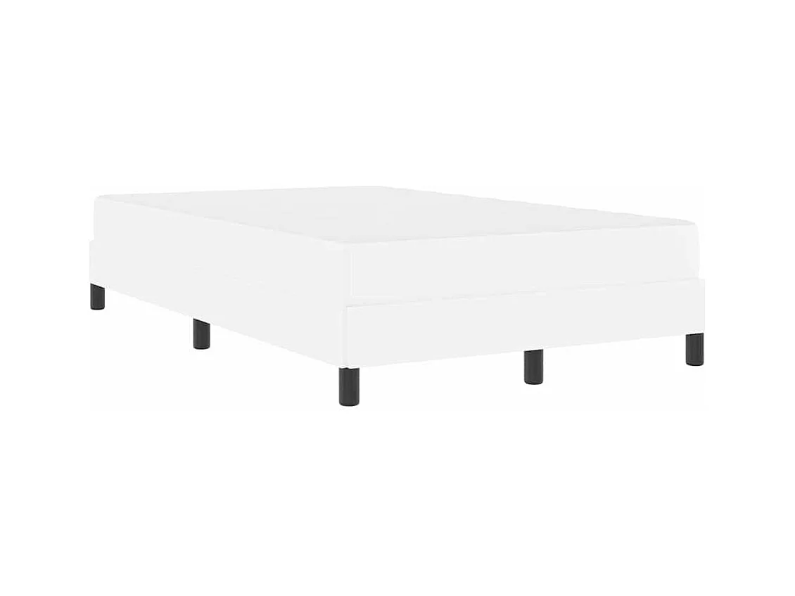 Cadre de lit avec matelas Blanc pur 120 x 200 cm Faux cuir