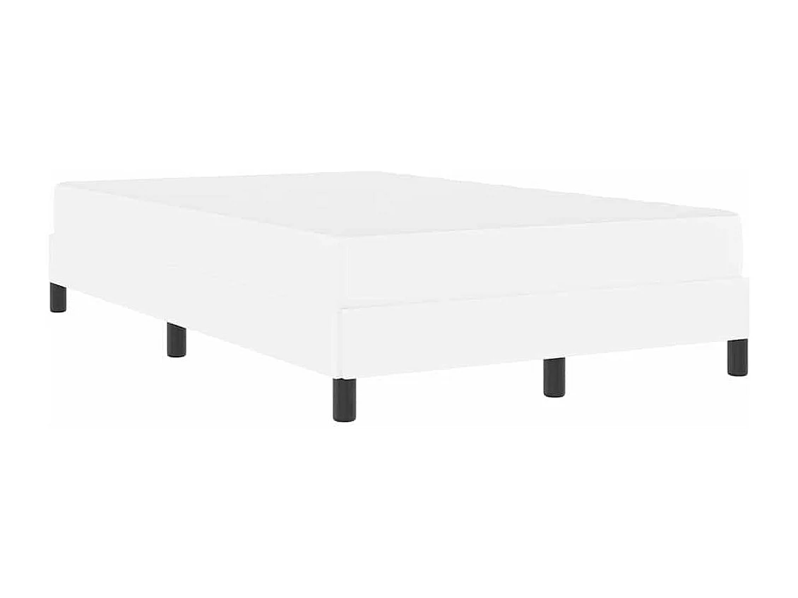 Cadre de lit avec matelas Blanc pur 120 x 200 cm Faux cuir