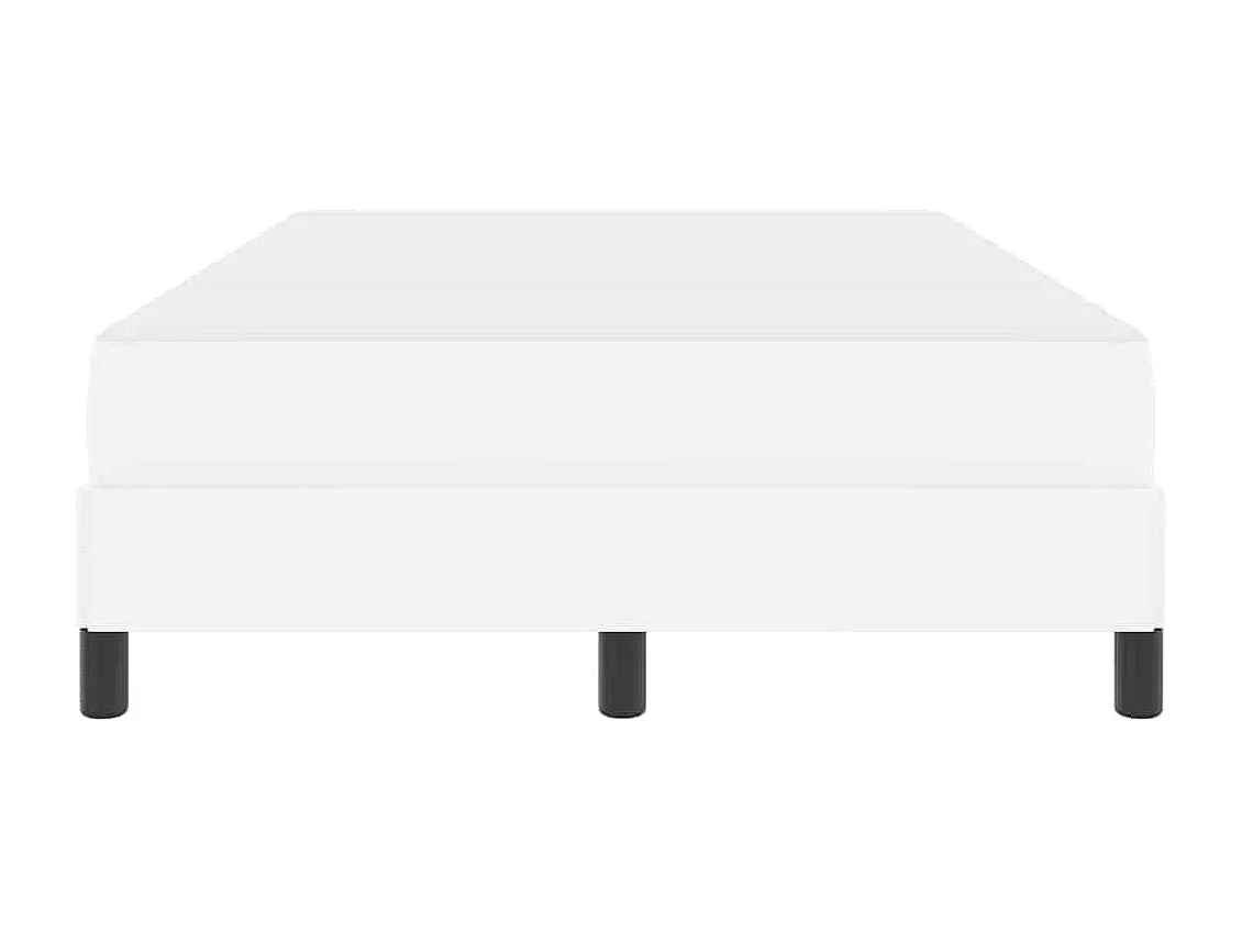 Cadre de lit avec matelas Blanc pur 120 x 200 cm Faux cuir