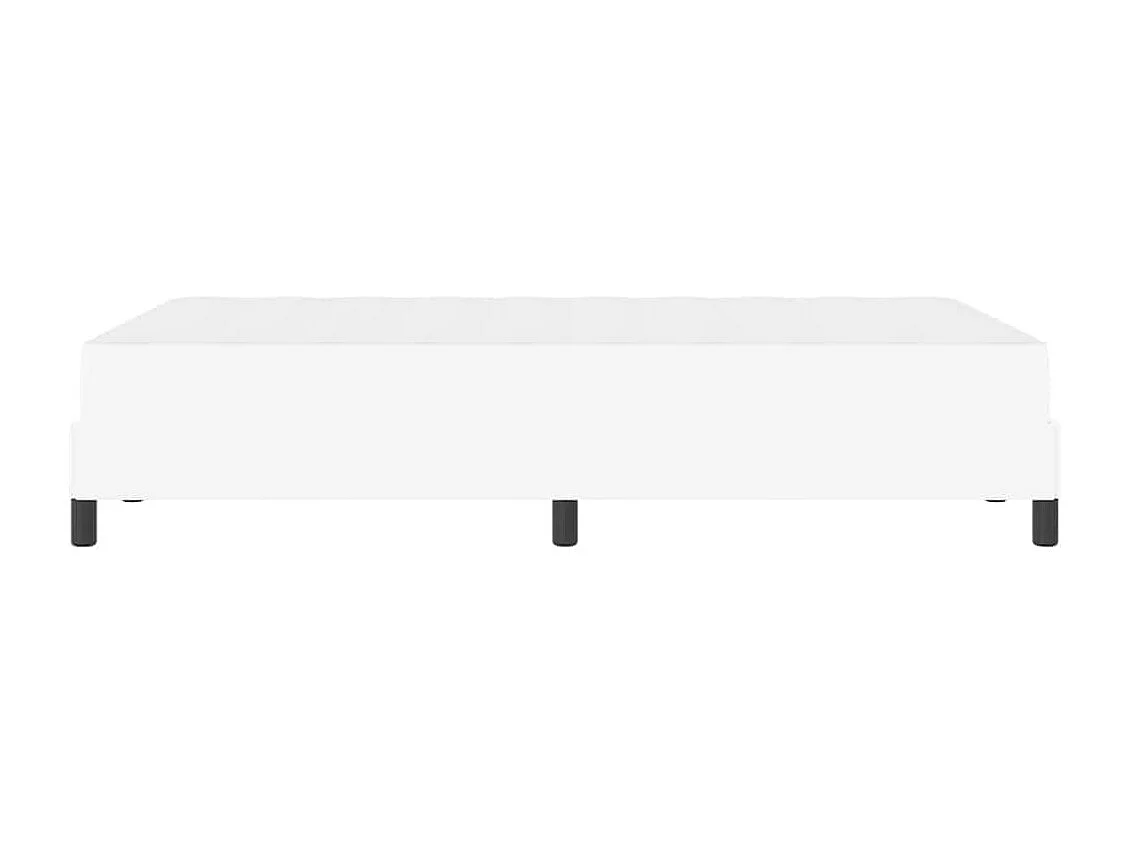 Cadre de lit avec matelas Blanc pur 120 x 200 cm Faux cuir