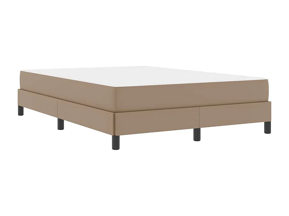 Cama con colchón Capuchino 140 x 190 cm Cuero sintético