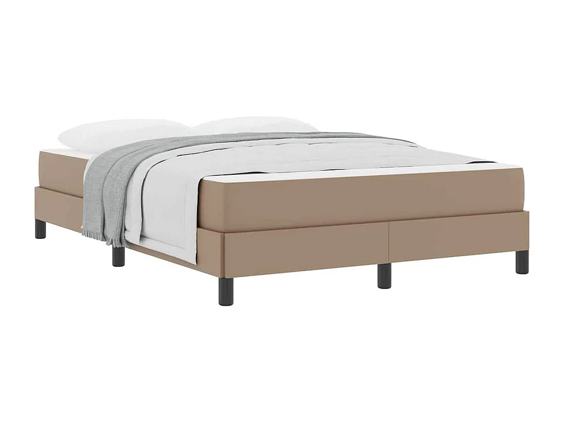 Cama con colchón Capuchino 140 x 190 cm Cuero sintético