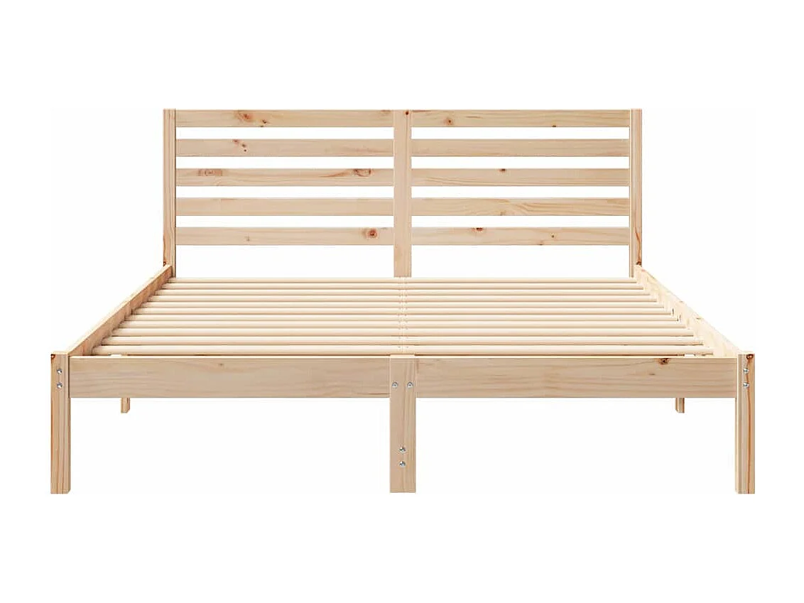 Estrutura da Cama Castanho 150 x 200 cm Madeira de pinho maciça